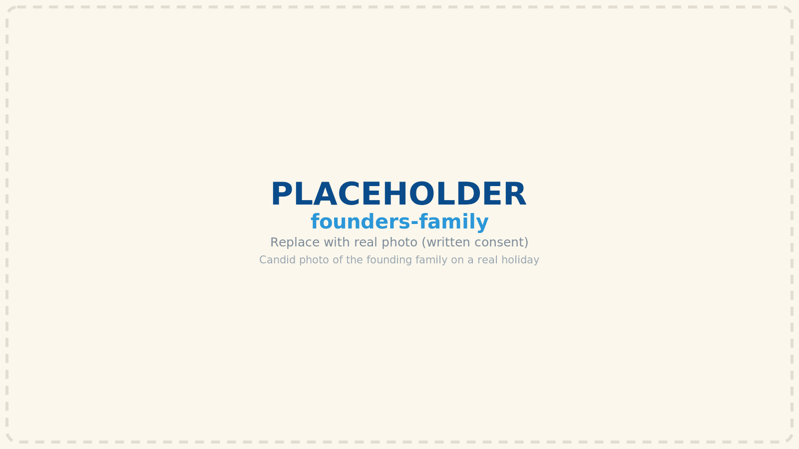 The Yaycay founders on a family holiday, candid and real, not stock